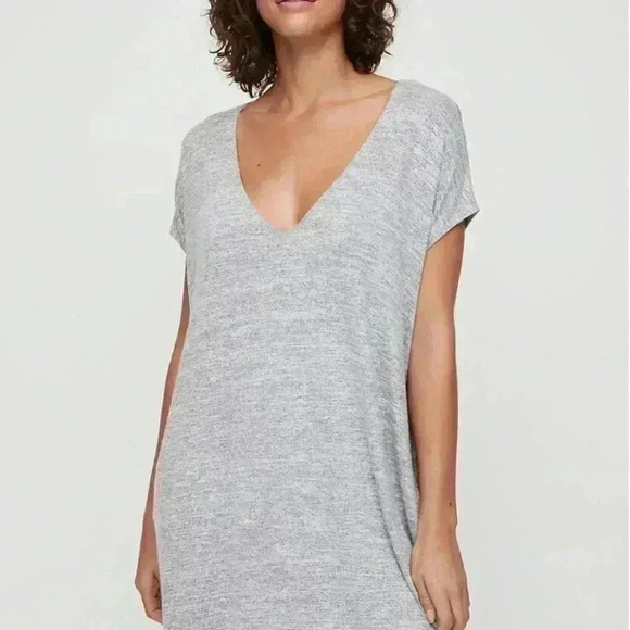 Wilfred Free / Aritzia along Sleeve  loose Grey Dress - Like New - with Pockets! - Picture 1 of 5